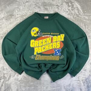 VTG 1995 green bay packers sweatshirt central division champions graphic XXL